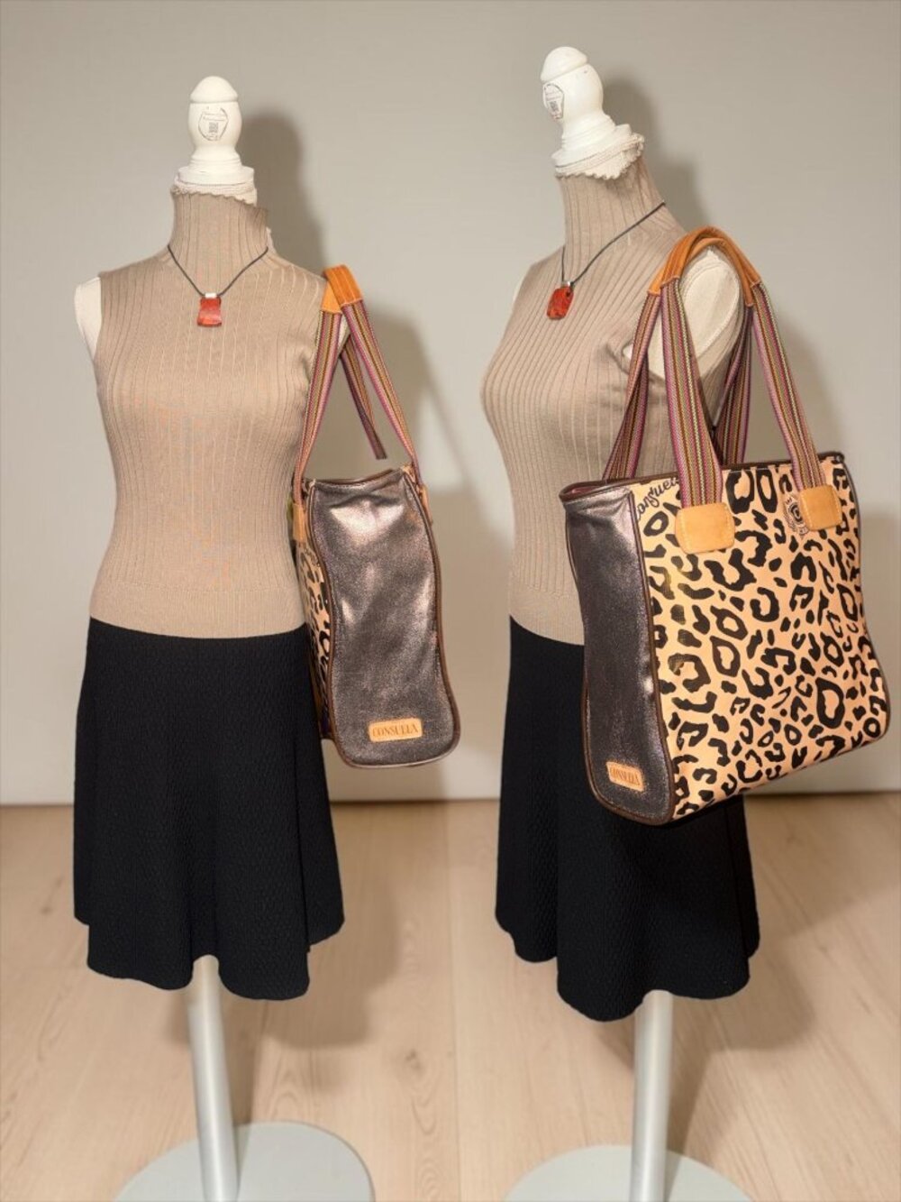 CONSUELA Bam Bam Chica Tote Diego Natural Leather ConsuelaCloth™ Shoulder Bag - Picture 3 of 10